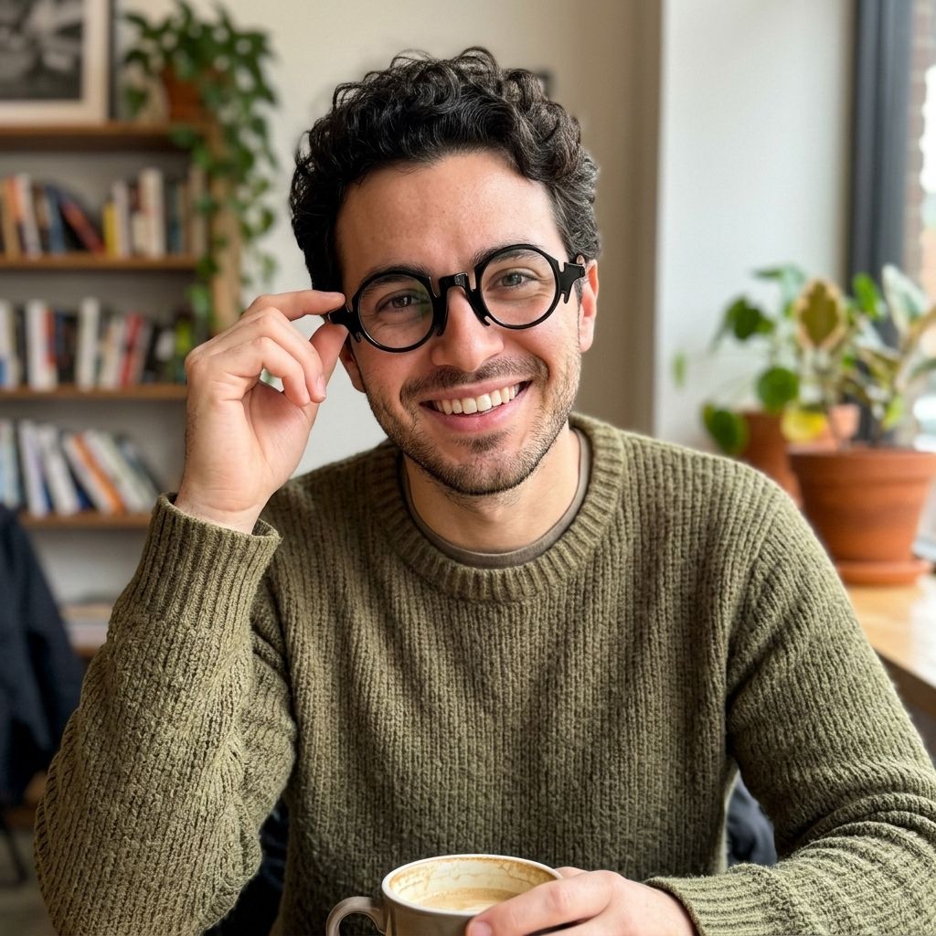 Charlie Noir Ronde Lunettes5