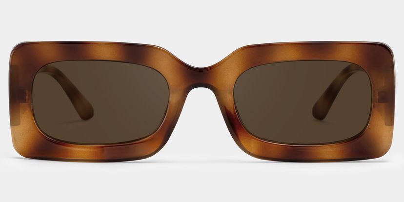 Ruby Tortue Rectangulaire lunettes de soleil