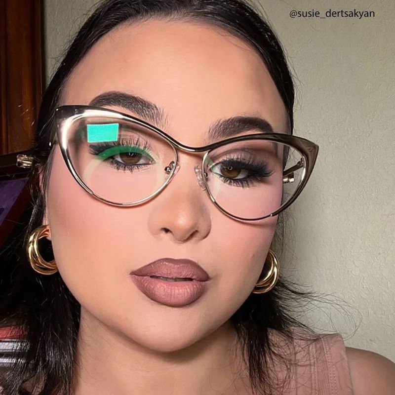 Ellen Cat Eye Métal Argenté Lunettes6