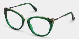 Dalton vert foncé Cat-eye lunettes2