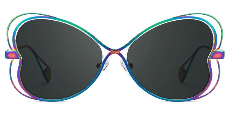Aretha Irisé Géométrique lunettes de soleil