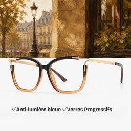 Nuriama Marron Cat-eye lunettes1