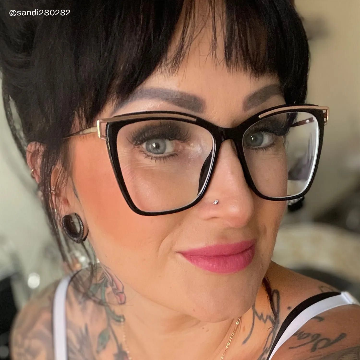 Krystle Noir Carré Lunettes5