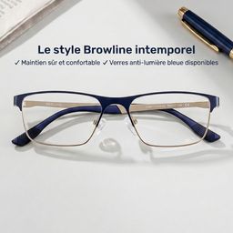 Kellen Bleu Browline lunettes0