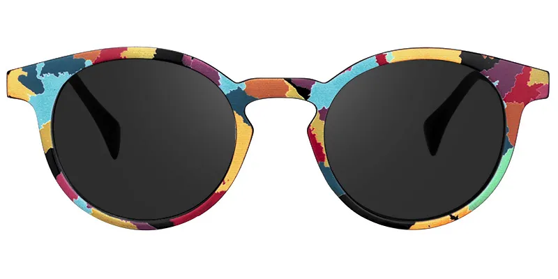 Minne Round Colorée Lunettes de soleil à Monture en Ligne | ZEELOOL FR0