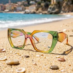 Sileidy Multicolor Géométrique lunettes0
