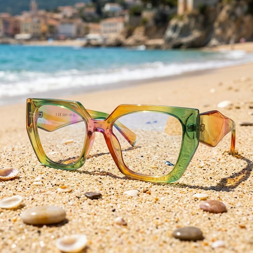 Sileidy Multicolor Géométrique lunettes