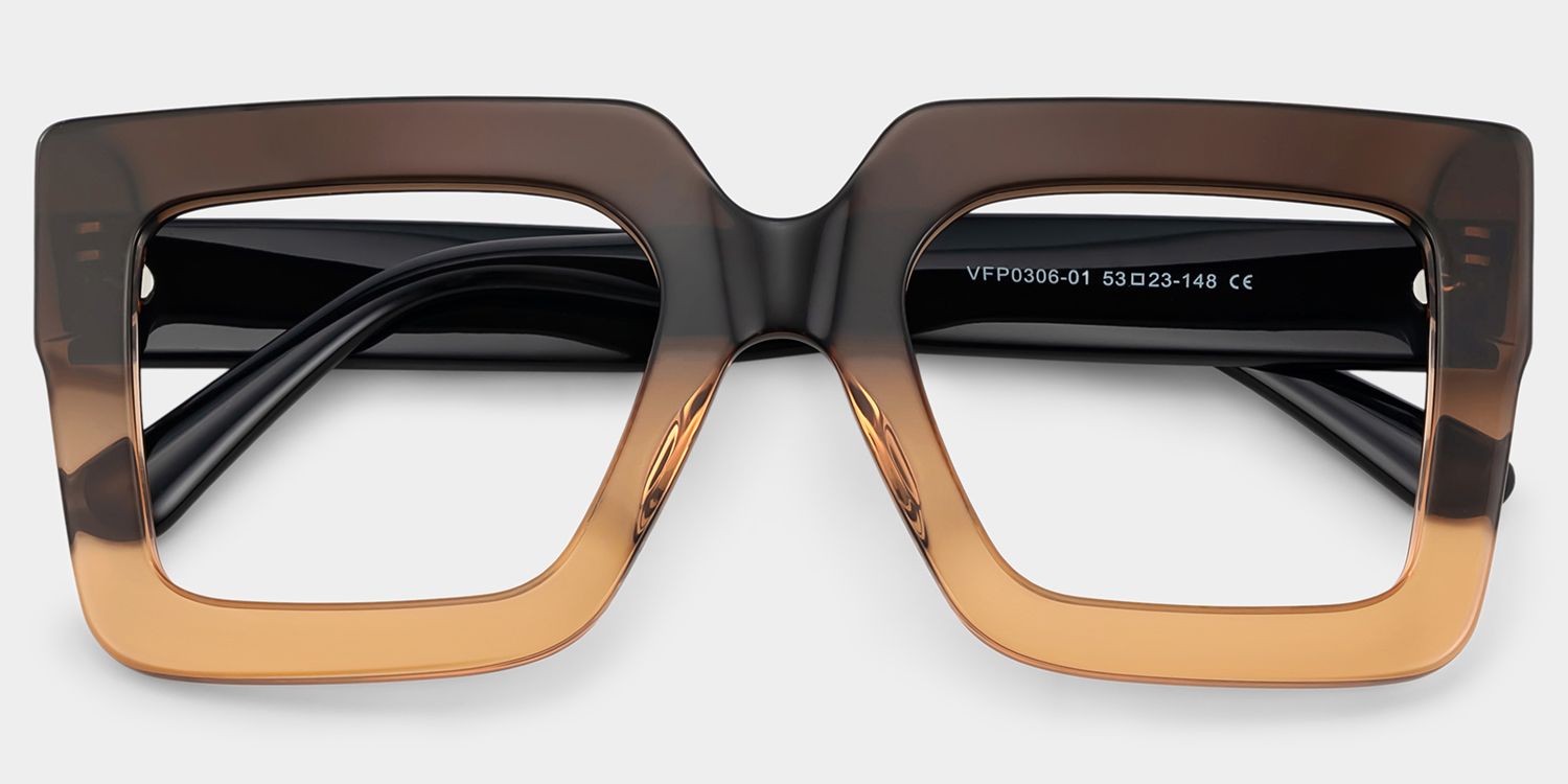 Brandon Marron Carré Lunettes2