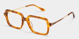 Beatrice Jaune Rectangulaire lunettes3