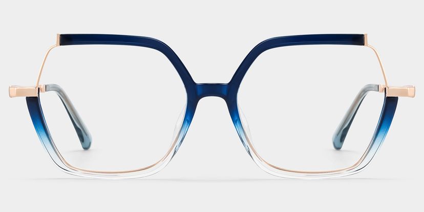 Alexia Bleu Carré lunettes