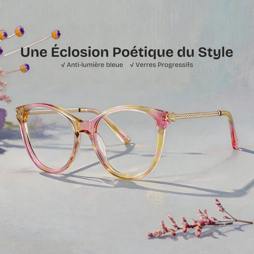 Eli floral Ronde lunettes
