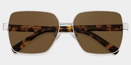 Sahara Brun Carré lunettes de soleil1