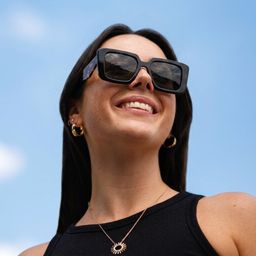 Reeve Noir Rectangulaire lunettes de soleil5