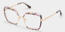 Cordaro Violet-Floral Carré lunettes3