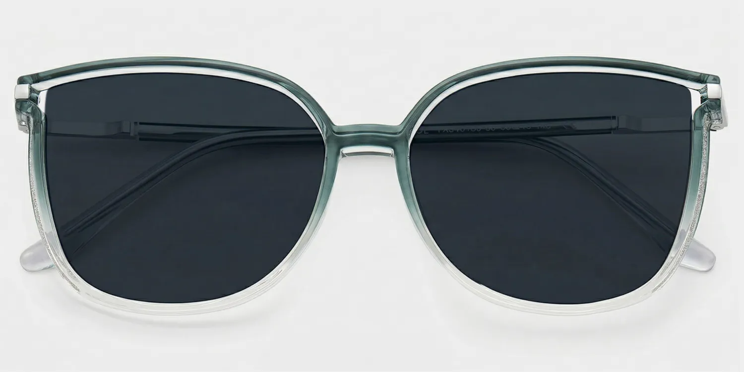 Rodz Tr90 Square Vert-Gris Lunettes de soleil à Monture | ZEELOOL FR1