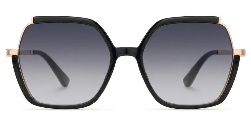Alexia Noir Carré lunettes de soleil