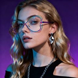 Aretha Irisé Géométrique lunettes5