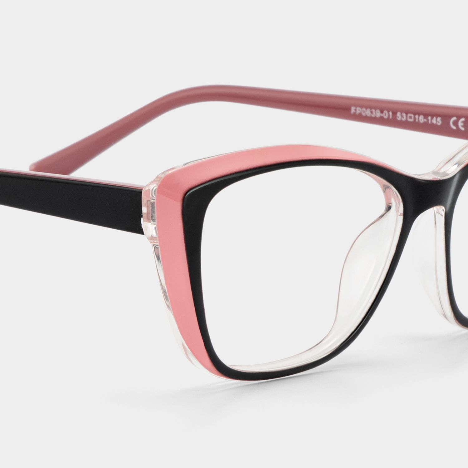 Fidelia Noir Rose Cateye Lunettes4