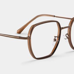 Arden Marron Géométrique lunettes4