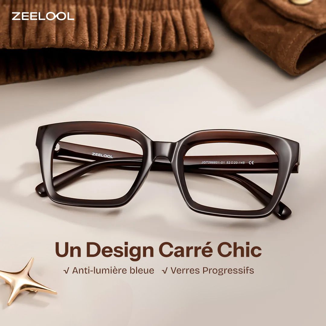 Marley Lunettes rectangulaires marron foncé TR900