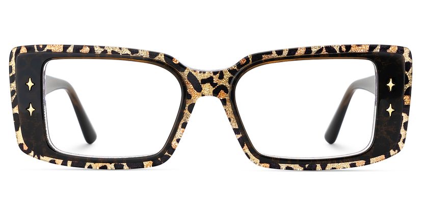 Gleam Léopard Rectangulaire lunettes