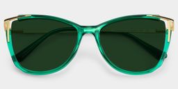 Yomary Vert Cat-eye lunettes de soleil1