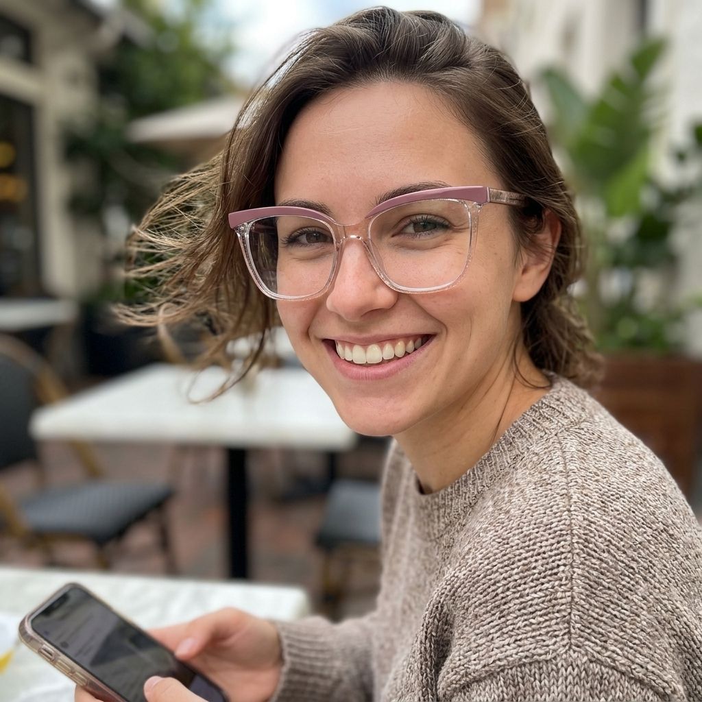 Tawana Carrées Violettes TR90 Lunettes5