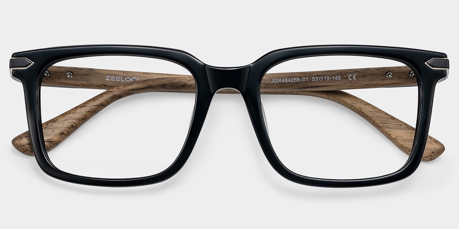 Noah Rectangulaire Noir Lunettes1