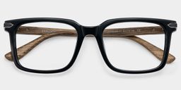 Noah Noir Rectangulaire lunettes1