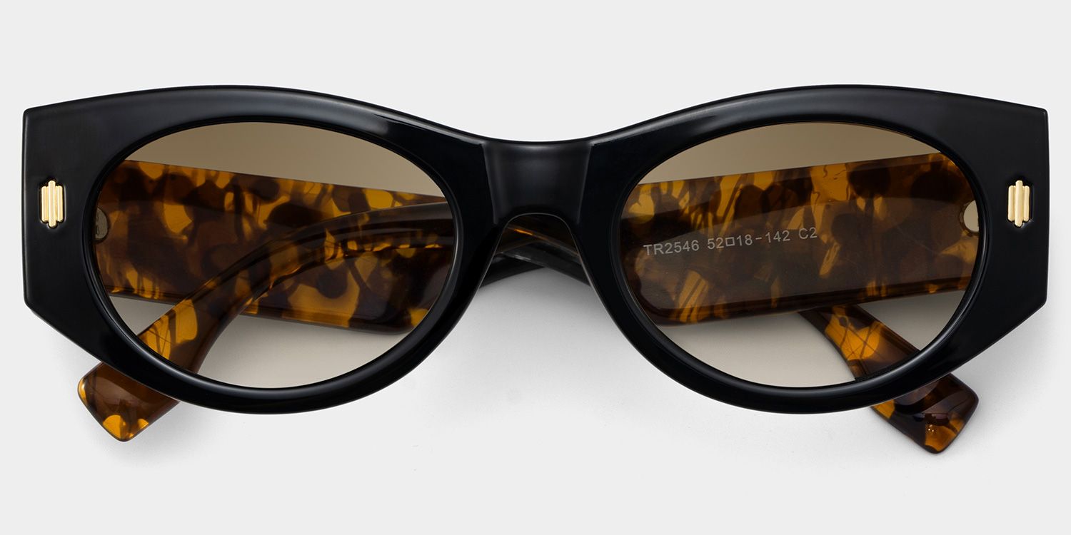 Reina Geometric Noir Lunettes de soleil pour Sublimer votre Visage | ZEELOOL FR1
