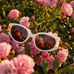 Havana Blanc Cat-eye lunettes de soleil0