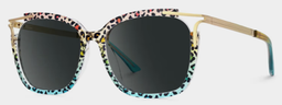 Sidibe Léopard Bleu Carré lunettes de soleil1