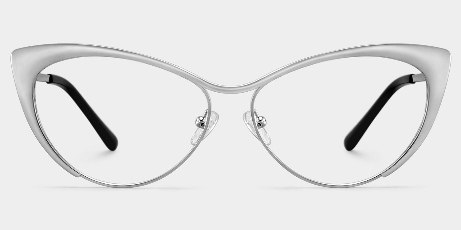 Ellen Cat Eye Métal Argenté Lunettes0