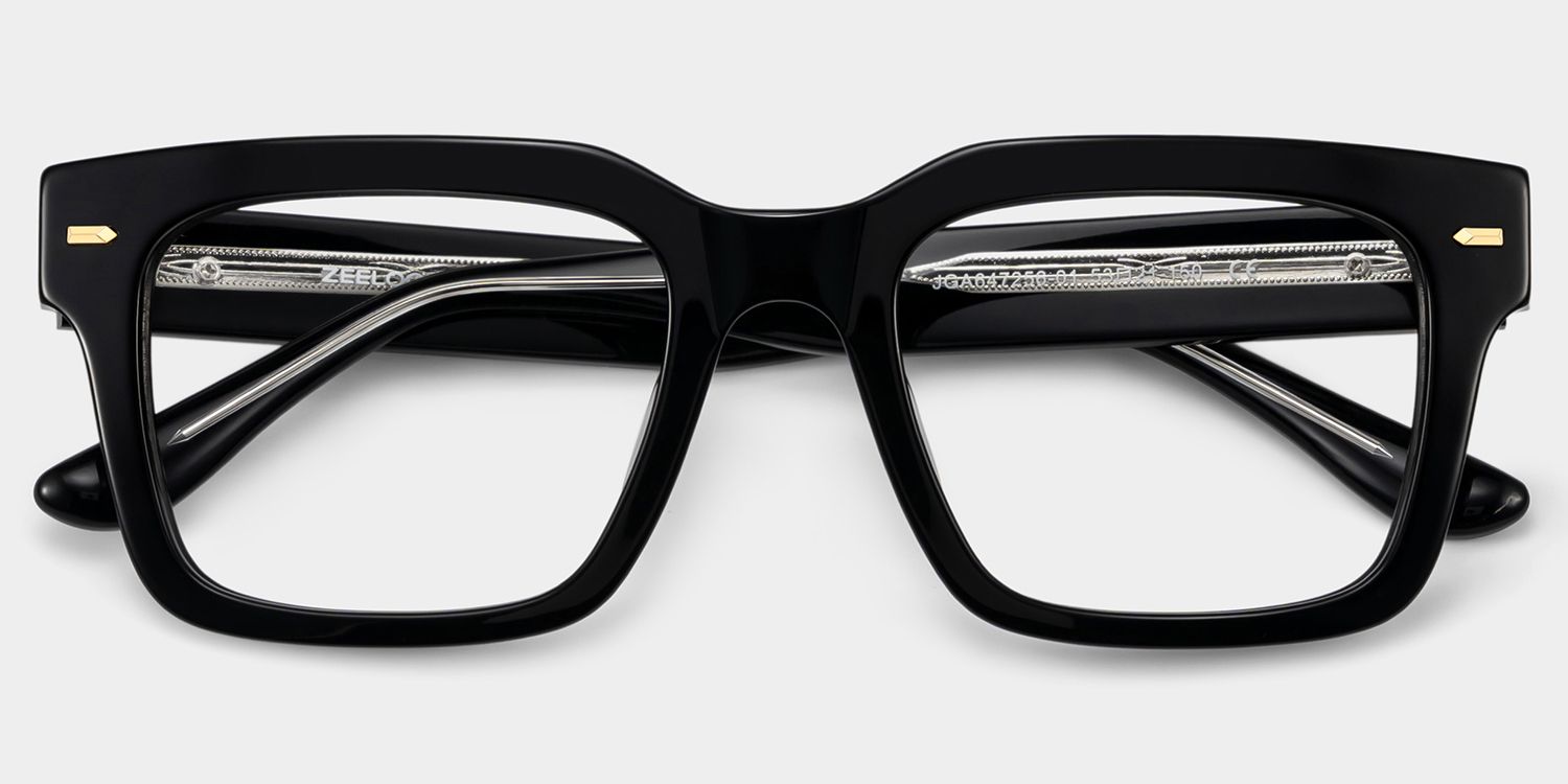 Benjamin Lunettes rectangulaires noires1
