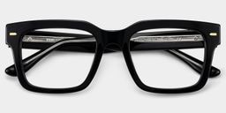 Benjamin Noir Rectangulaire lunettes1