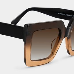 Brandon Marron Carré lunettes de soleil4