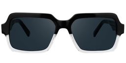 Jack Noir-Cristal Rectangulaire lunettes de soleil0