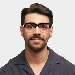 Jack Noir-Cristal Rectangulaire lunettes0