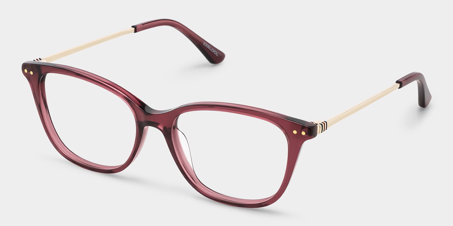 Finch Rouge Rectangle Lunettes1