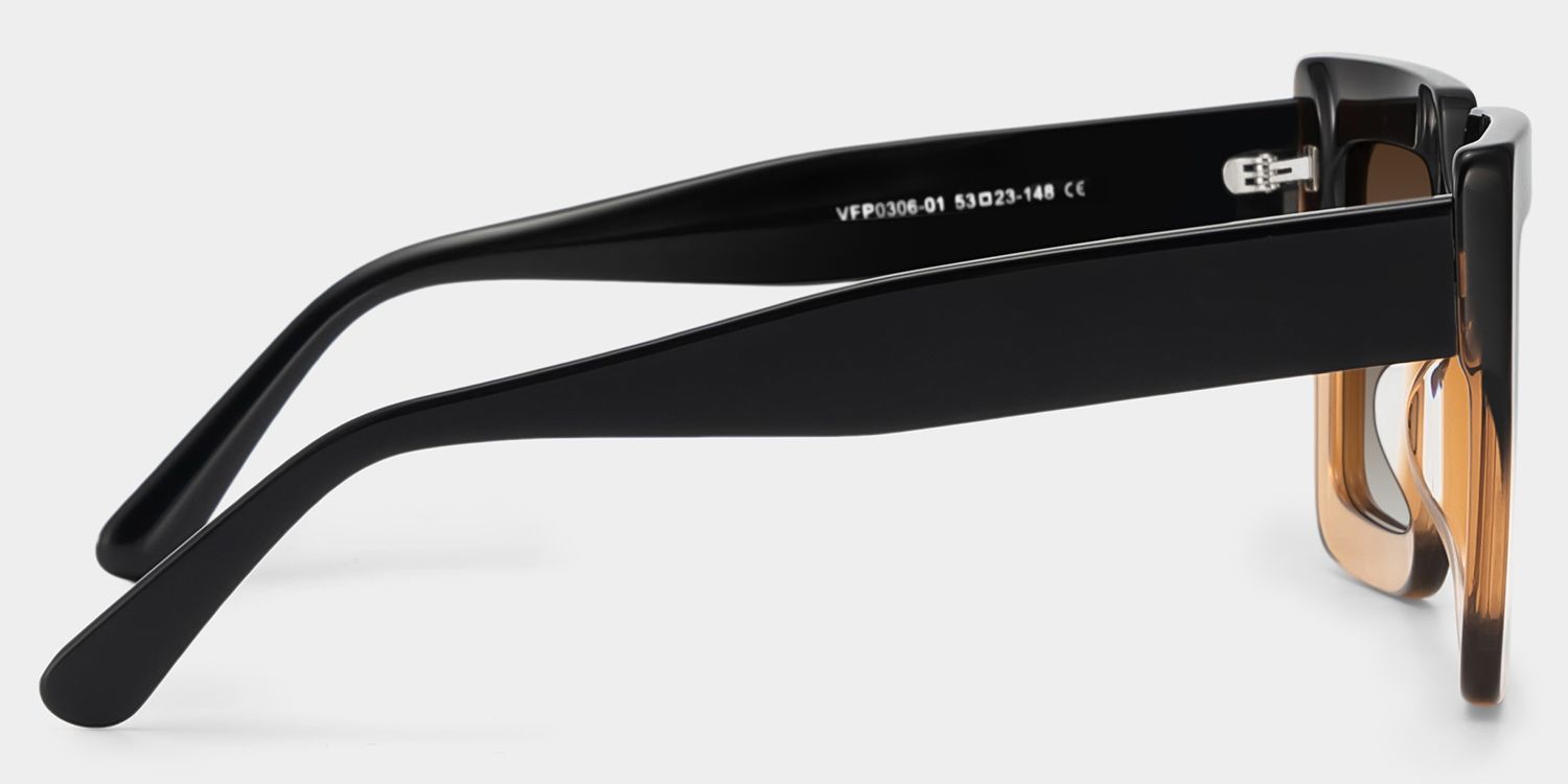 Brandon Square Marron Lunettes de soleil à Monture en Ligne | ZEELOOL FR3