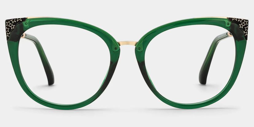 Dalton vert foncé Cat-eye lunettes