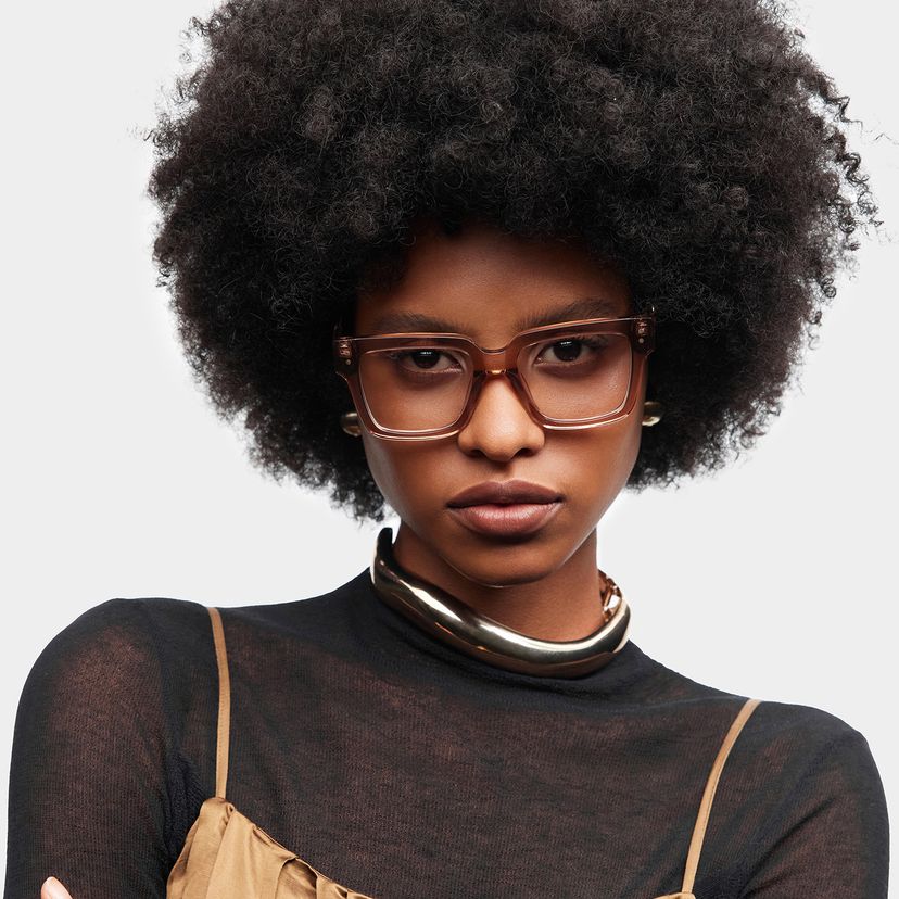 Caius Beige Carré lunettes