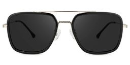 Nayeli Noir-Argent Aviateur lunettes de soleil0