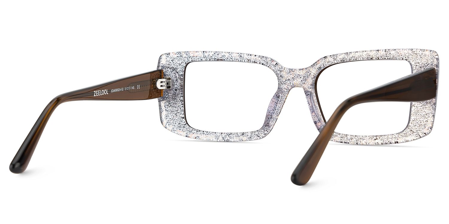 Gleam Rectangulaire Léopard Lunettes7