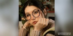Adriana Bleu Browline lunettes6