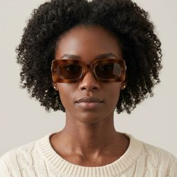 Ruby Tortue Rectangulaire lunettes de soleil6