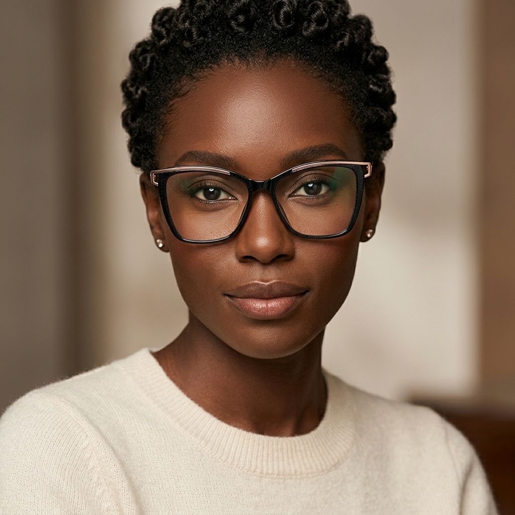 Krystle Noir Carré Lunettes6