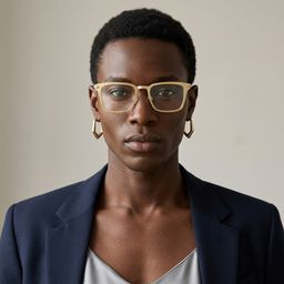 Chaney Or Rectangulaire lunettes6