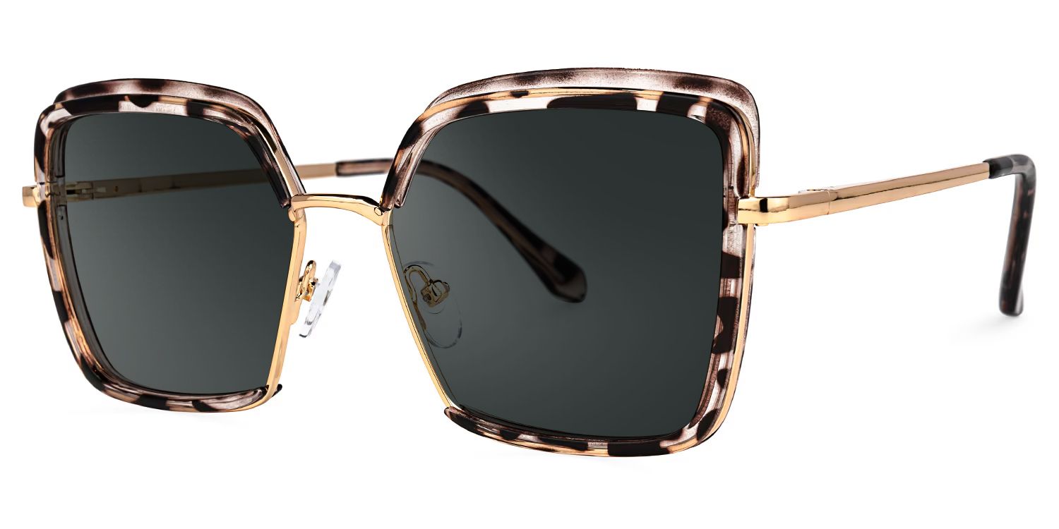 Cordaro Mixed Square Tortue Lunettes de soleil à Monture | ZEELOOL FR1