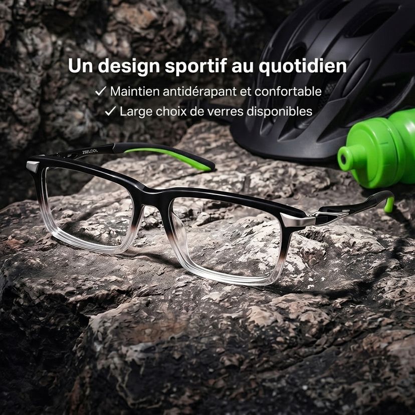 Orion Noir Rectangulaire lunettes